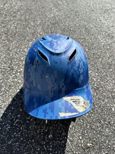 Used One Size Fits All Under Armour Blue Camo UABH100 Batting Helmet