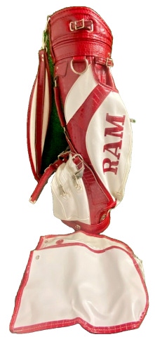 RAM FX Vintage Golf Bag Single Strap 6-Dividers Good Condition With Rain Cover