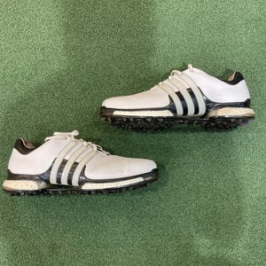 White Used Men's Size 11 Adidas Tour 360 Golf Shoes