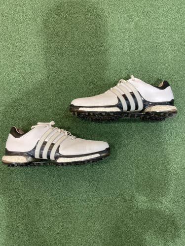 White Used Men's Size 11 Adidas Tour 360 Golf Shoes