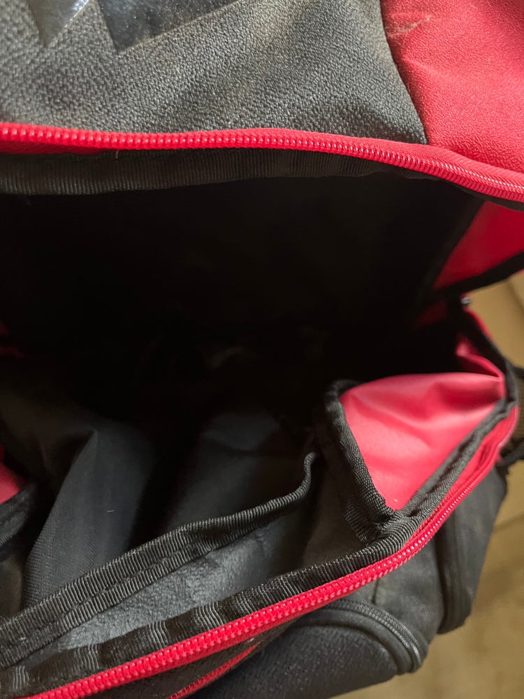 Demarion baseball backpack, red & black