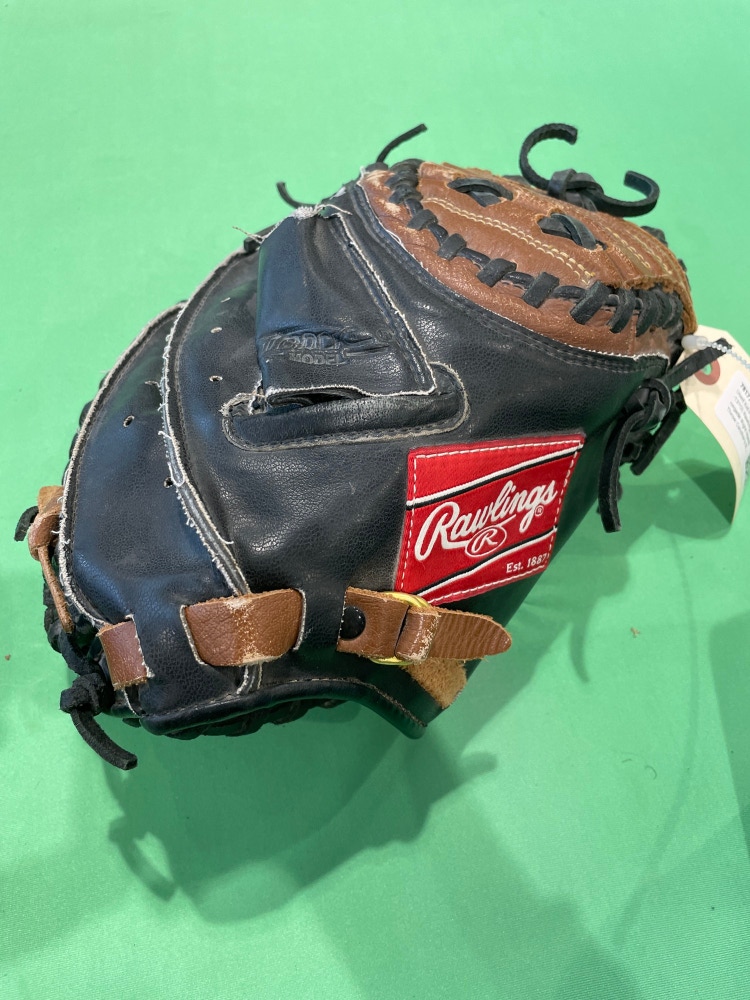 Used Rawlings Renegade Right Hand Throw Catcher's Baseball Glove 31.5"