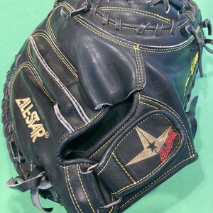Black Used All Star Pro elite Right Hand Throw Catcher's Baseball Glove 33.5"