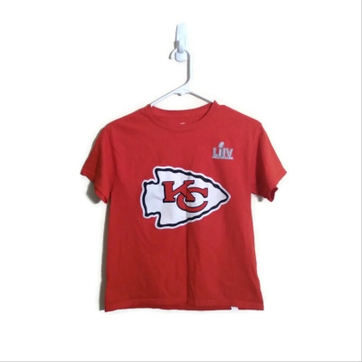 Fanatics NFL Kansas City Chiefs Super Bowl 54 Patrick Mahomes Red Tee Shirt Sz Medium Boys