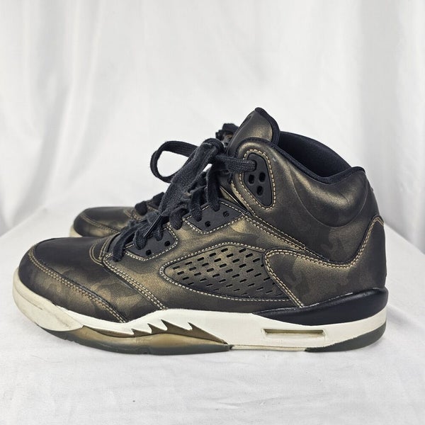 Jordan Retro 5 GS Heiress Camo Premium Green Black 919710-030 Athletic Size 8.5