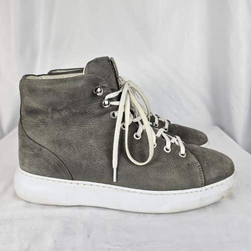 Samuel Hubbard Flight High Top Casual Sneaker Gray Leather Mens Size 9.5 M