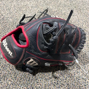 Black Used Wilson A950 Right Hand Throw Baseball Glove 11.5"