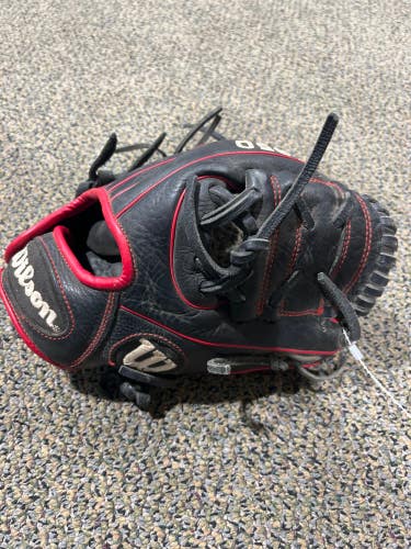 Black Used Wilson A950 Right Hand Throw Baseball Glove 11.5"