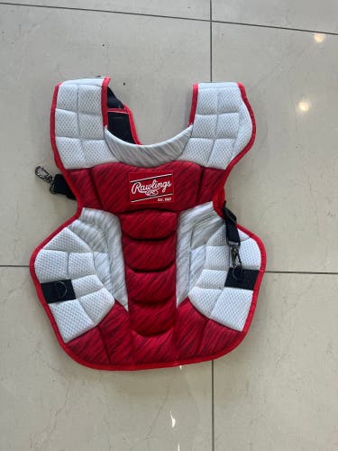 New Rawlings Velo 2.0 Adult 17” Chest Protector Scarlet/White