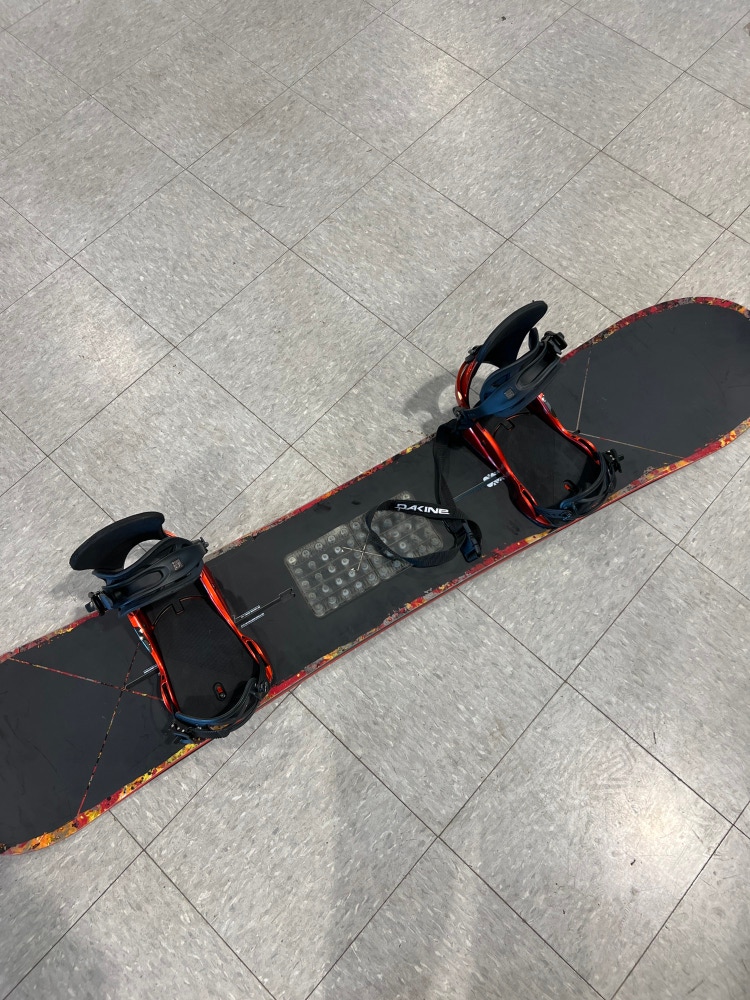 Used Burton Custom X Snowboard with Dakine Bindings 159cm