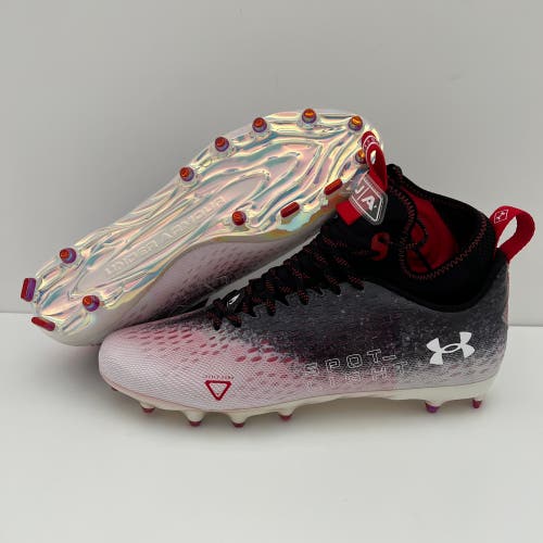 (Size 12) Under Armour Spotlight Lux MC 2.0 'White Navy Red' Lacrosse/Football Cleats