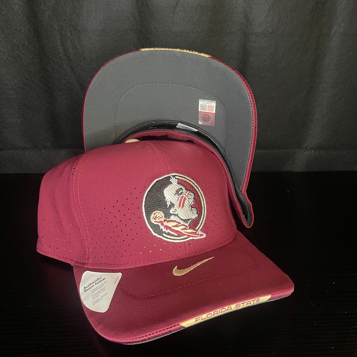 Nike Florida State Seminoles On Field Team Issue Aerobill Flex Hat Garnet M/L
