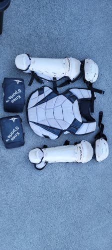 Used Youth Boombah Catcher's leg guards and chest protector