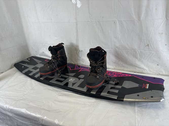 Used Hyperlite Shaun Murray Pro Model 142 Cm Wakeboard W Byerly Mens 9 Boots