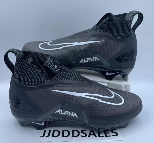 Nike Alpha Menace Elite 3 Black White Football Cleats CT6648-010 Men’s Size 10 NEW