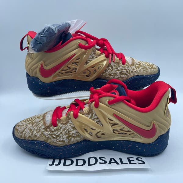 Nike KD 15 Olympics Metallic Gold Midnight Navy DC1975-700  display picture 3