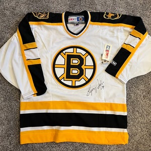 BYRON DAFOE #34 Signed Boston Bruins MIC Jersey