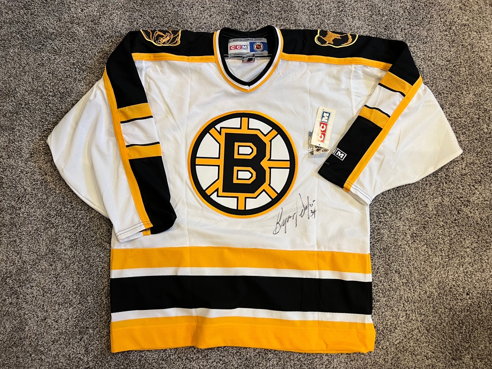 BYRON DAFOE #34 Signed Boston Bruins MIC Jersey