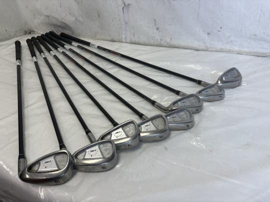 Used Taylormade Rac Os 3i-pw Regular Flex Graphite Shaft Golf Iron Set Irons