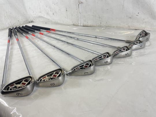 Used Ping G15 White Dot 4i-pw Stiff Flex Steel Shaft Golf Iron Set Irons