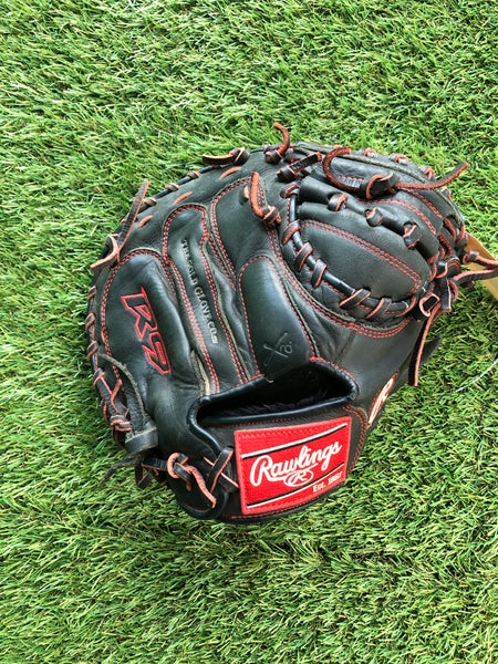 Used Rawlings R9 Right Hand Throw Catcher's Baseball Glove 32"