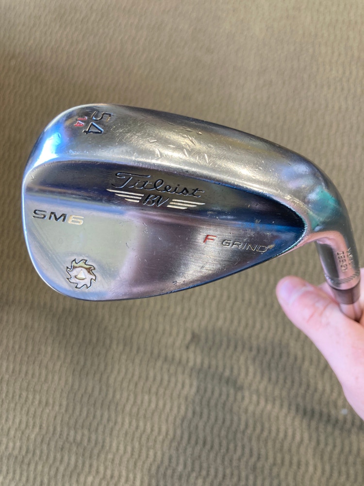 Used Men's Titleist Vokey SM6 Tour Chrome F Grind Right Handed Wedge Wedge Flex 54 Degree