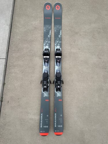 Used Men's Blizzard  166 cm All Mountain Brahma SP 82 Skis With Bindings