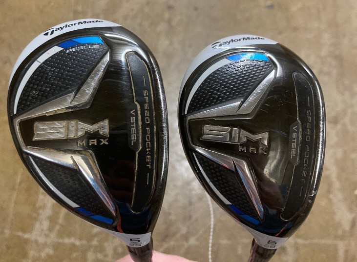 Used Men's TaylorMade SIM Max Right Handed Hybrid Regular Flex 5H and 6H