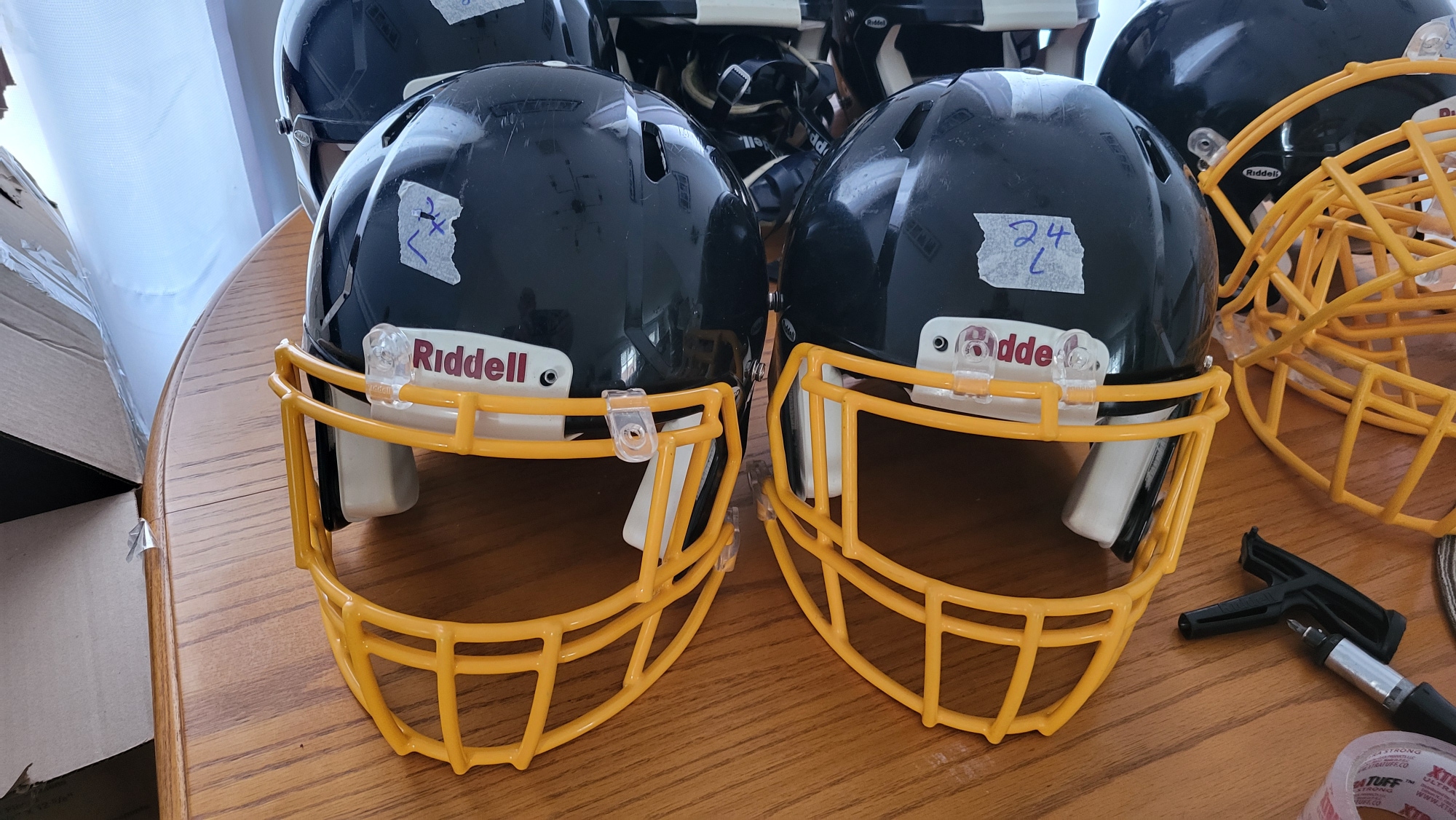 2 Adult Used Large Riddell Speed Helmets