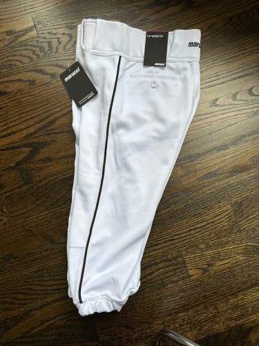 Marucci Youth XL pant white/ black piping NEW