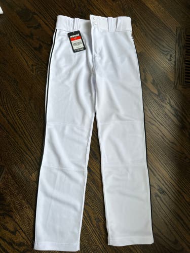New Marucci youth XL white/black piping baseball pants