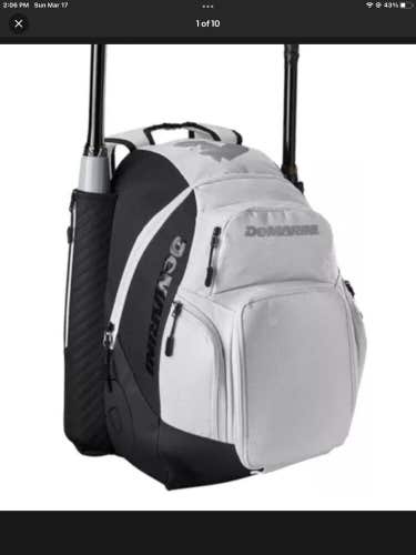 DeMarini Voodoo OG Backpack for Baseball/Softball Equipment, White, WB571120 NWT