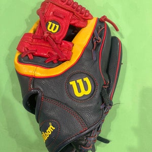 Blue Used Wilson A550 Right Hand Throw Infield Baseball Glove 11.5"