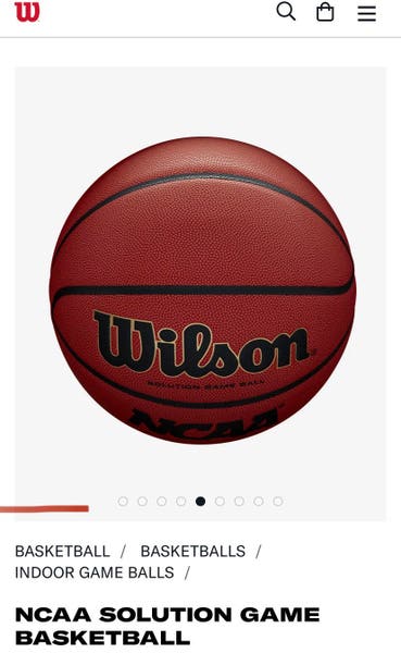 Wilson NCAA Composite Youth Basketball, Replica Game Ball Intermediate Size 28 5 In