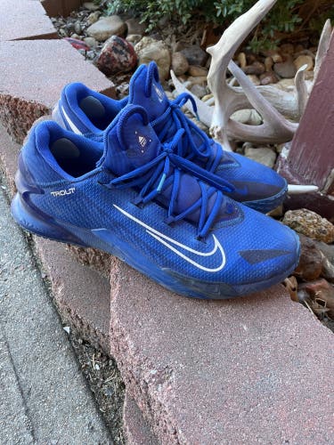 Blue Men's Turf Cleats Low Top Force Zoom Trout 8
