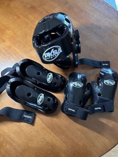 Century Brand Youth Karate Sparring Gear Set - Headgear, Gloves, Kicks