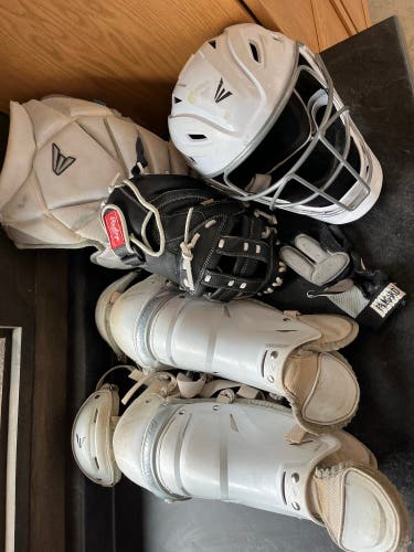 Youth Easton softball catchers set with Rawling catchers Glove