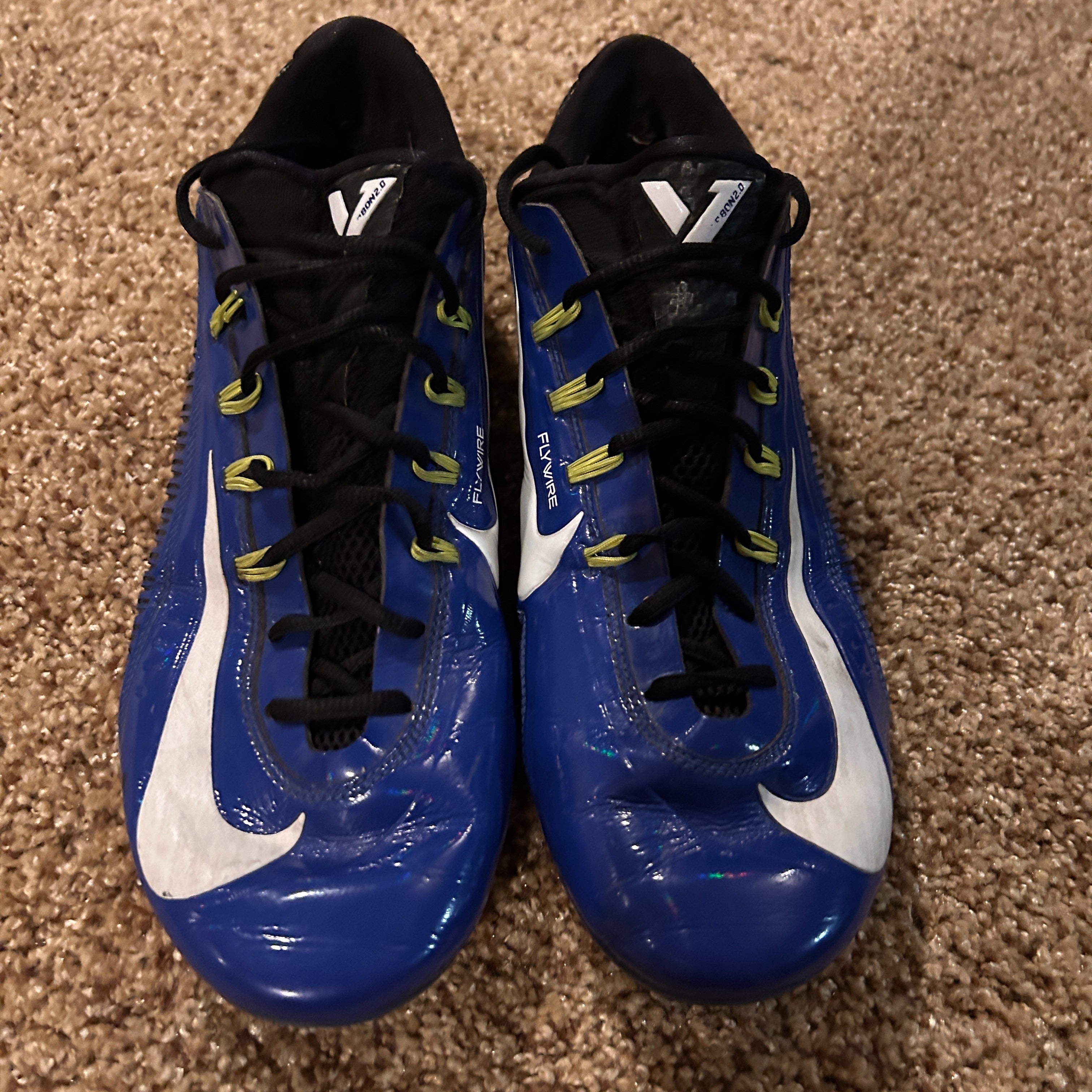 NIKE”Vapor carbon elite Black/Blue”27cm Nike Vapor Carbon Elite TD Football Cleats Black Men's Size