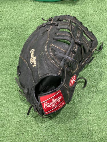 Black Used Rawlings Renegade Right Hand Throw First Base Baseball Glove 12.5"