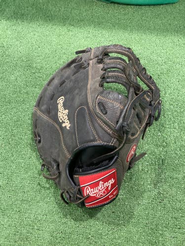Black Used Rawlings Renegade Right Hand Throw First Base Baseball Glove 12.5"