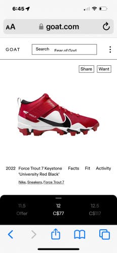 Force Trout 7 Keystone 'University Red Black'