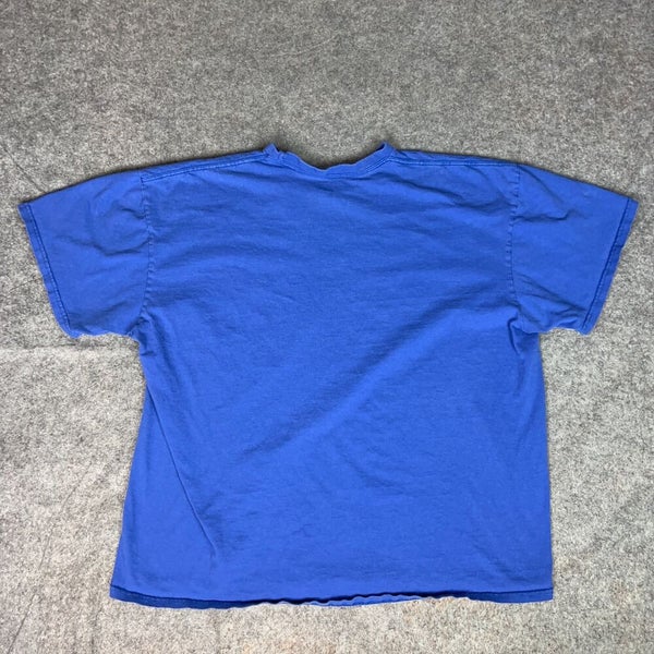 Nike Mens Shirt 2XL XXL Blue White Embroidered Shirt Tee T Causal Logo Sports