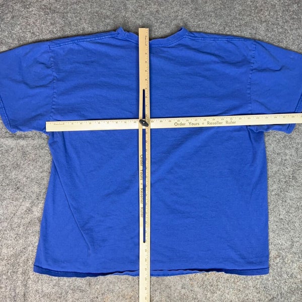 Nike Mens Shirt 2XL XXL Blue White Embroidered Shirt Tee T Causal Logo Sports