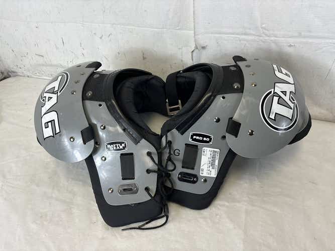 Used Tag Battle Gear Pro 50 Youth Lg Football Shoulder Pads 100-120lb
