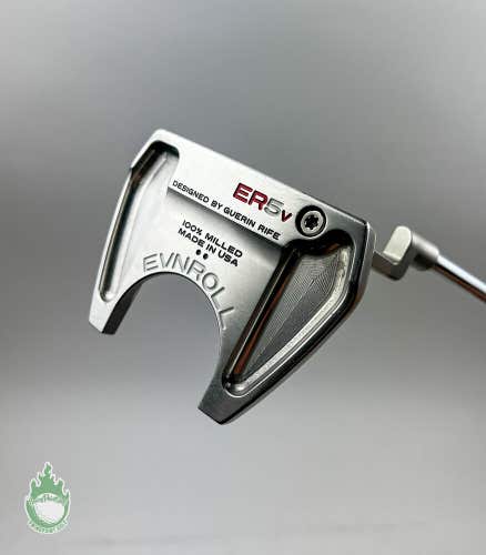 Used Right Handed EVNROLL ER5V 35" Milled Mallet Putter Steel Golf Club