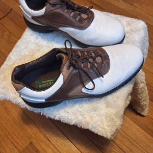 footjoy contour series golf shoes mens 9 1/2 wide spikes cleats nice!