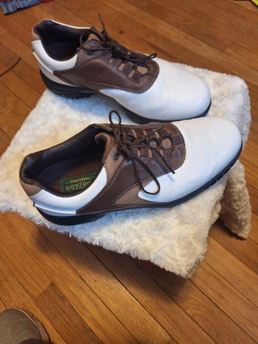 footjoy contour series golf shoes mens 9 1/2 wide spikes cleats nice!