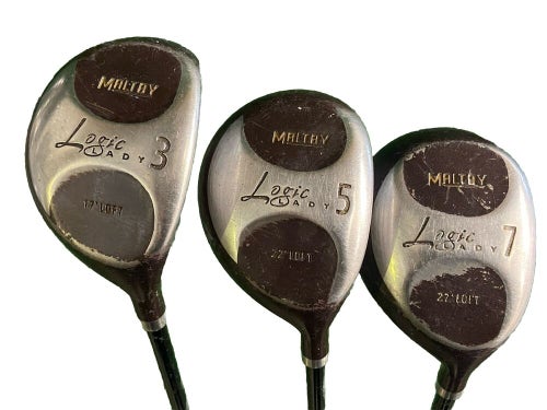Maltby Golf Lady Logic Wood Set 3W,5W,7W RH Ladies Flex Graphite New Grips