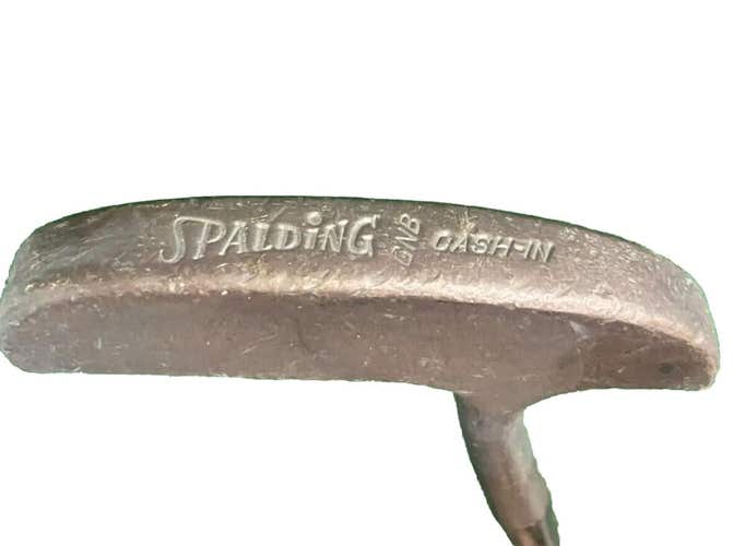 Spalding GNB Cash-In Blade Putter RH 34.5 Inch Steel Great Original Leather Grip