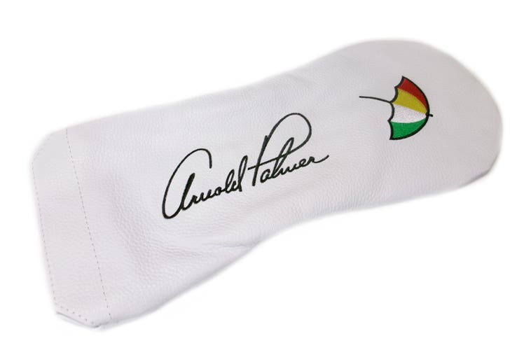 NEW PRG Arnold Palmer Genuine Leather White Driver Golf Headcover